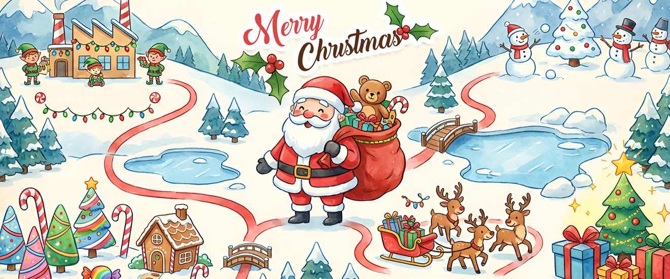 聖誕老人的奇幻冒險地圖：尋找傳說中的寶藏！